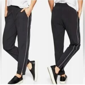 Athleta Pants Womens 8 Black Brooklyn Luxe Ankle Side Stripe Commute Travel Work